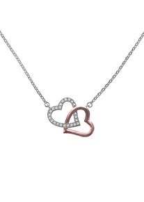 ZEEme Silber Collier 925 Silber Herz Zirkonia