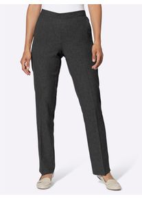 Classic Basics Damen Schlupfhosegraphit, meliert, graphit, gestreift, Gr. 38, meliert, gemustert, gestreift, 100% Polyester, Hosen