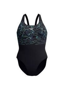 Speedo Hyperboom Placement Muscleback Badeanzug Damen Schwimmen (Gr 34 |schwarz)