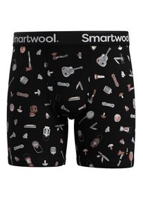 Smartwool Merino Print Boxer Brief Boxed Merinounterwäsche Herren (Gr XXL |schwarz)