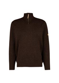 IVANHOE OF SWEDEN NLS Elm Half Zip Wollpullover Men (Gr L |schwarz/braun)