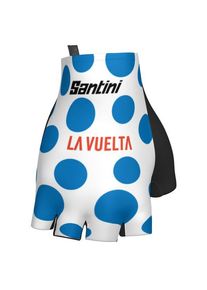 Santini La Vuelta Polka Dot Jersey Gloves Handschuhe (Gr M |blau)