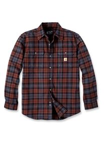 Hemd Carhartt Heavyweight Flannel L/S Plaid Shirt Herren (Gr L |braun)