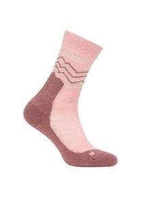 Icebreaker MerinoHike+ MediumCrew Across The Peaks Wandersocken Women (Gr L |rosa)