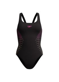Speedo Placement Muscleback Badeanzug Damen (Gr 44 |schwarz)