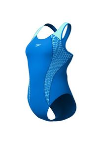 Speedo Placement Laneback Badeanzug Women (Gr 38 |schwarz)
