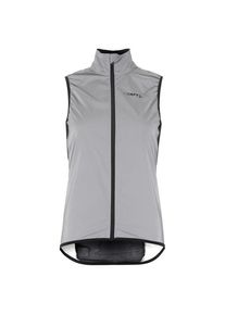 Craft Adv Essence Lumen Wind Vest Fahrradweste Damen (Gr M |grau/schwarz)