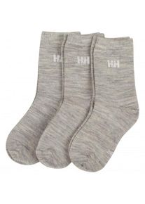 Multifunktionssocken Helly Hansen Wool Sock Basic 3-Pack Kinder (Gr 32-35 |grau)