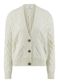 Peter Hahn - Strickjacke, weiss, Gr. 36 / S - Kaschmir