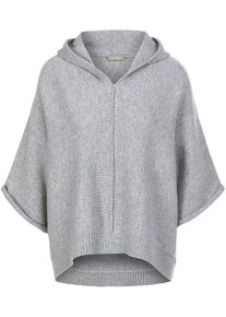 include - Hoodie-Pullover aus Schurwolle und Kaschmir, grau, Gr. 36 / S - Schurwolle