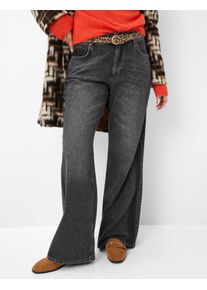 Brax Damen Five-Pocket-Hose Style MORGAN USED DARK GREY, denim dunkelgrau, Gr. 32