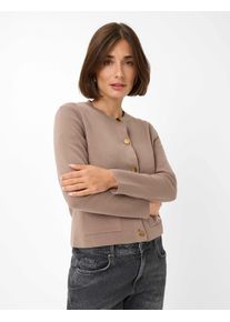 Brax Damen Strickjacke Style ANN taupe, hellbraun, Gr. 44
