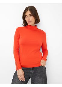 Brax Damen Shirt Style CARINA L mandarin, Orange, Gr. 42