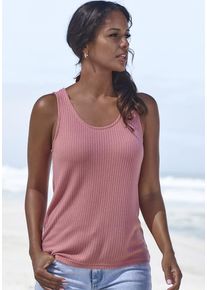 Vivance Trägertop 'mit tropfenförmigem Cut-Out am Rücken' mehrfarbig Gr. 32/34 für Damen. Mit Rundhals. Lässig Geschnitten. Nachhaltig.