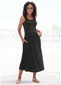 Beach Time BEACHTIME Jerseykleid schwarz Gr. 34 für Damen. Mit Rundhals. Figurumspielend. Nachhaltig.