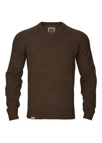 Härkila Härkila Vincent Merino Pullover V-Ausschnitt Merinopullover Herren (Gr M |braun)