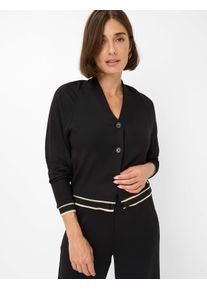 Brax Damen Cardigan Style BELE L black, schwarz, Gr. 46