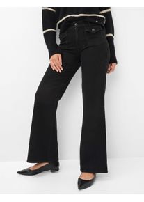 Brax Damen Palazzohose Style MAINE CLEAN BLACK BLACK, denim schwarz, Gr. 40K