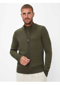 Brax Herren Strickjacke Style JAKE deep jungle, dunkelgrün, Gr. L
