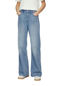 s.Oliver Damen Schlagjeans "SURI"mid blau used30, casual, Gr. 42, unifarben, Denim/Jeans, Obermaterial: 76% Baumwolle, 23% Polyester, 1% Elasthan,