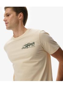Superdry Herren Lo-fi Outdoors T-shirt in Lockerer Passform Cream - Gr&ouml;&szlig;e: S 10404055032471LG001