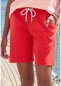 H.I.S. H.I.S Shorts 'SandandStripesRNT3' rot Gr. 32/34 für Damen. Mit Stickerei. Basic. Nachhaltig.
