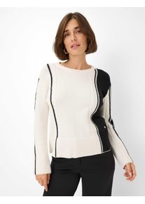 Brax Damen Strickpullover Style LIZ offwhite, cremeweiß, Gr. 46