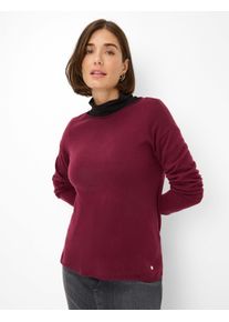 Brax Damen Strickpullover Style LIZ mulberry, dunkelrot, Gr. 36