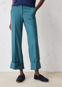 bonprix Flared Hose mit Wollanteil, petrol, Gr.38, elegante flared Hose mit Wollanteil