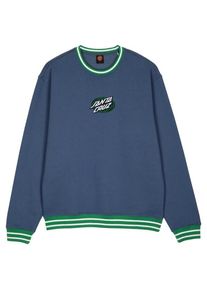 Santa Cruz Global Oval Dot Front Crew Pullover Herren (Gr XXL |blau)