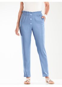 Classic Basics Damen Schlupfhose, blau, Gr. 54, unifarben, 100% Viskose, Hosen