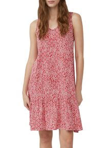s.Oliver Damen Jerseykleidchilli pepper, casual, Gr. 46, bedruckt, Web, Obermaterial: 50% Baumwolle, 50% Modal, Kleider, Sommerkleid mit All-Over