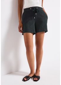 Street One Damen Shortspine grove grün, casual, Gr. 34, Strukturmuster, Web, Obermaterial: 59% Polyester, 40% Viskose, 1% Elasthan, Hosen, Sommerhose