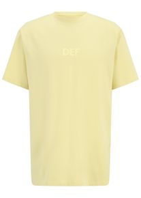 DEF Herren Kurzarmshirt "DEF Herren DEF Roda T-Shirt", gelb, casual, Gr. L, bedruckt, 100% Baumwolle, Shirts