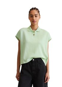 Marc O'Polo Damen Poloshirt "aus Organic Cotton"mint mist, casual, Gr. XXS, MARC O'POLO DENIM, unifarben, Obermaterial: 100% Baumwolle, Shirts