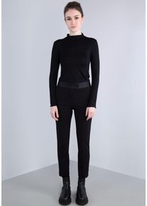 Imperial Damen Anzughose, schwarz, feminin, Gr. M, unifarben, leicht glänzend, Web, Obermaterial: 95% Polyester, 5% Elasthan, Hosen,