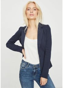 Véro Moda VERO MODA Damen Jerseyblazer "VMJULIANE LS BLAZER DNM EXP", blau, modisch, Gr. 40, unifarben, Web, Obermaterial: 66% Polyester, 34% Baumwolle, Blazer