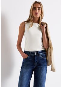 Street One Damen Tanktop, weiß, casual, Gr. 46, unifarben, Obermaterial: 50% Baumwolle, 50% Modal, Tops