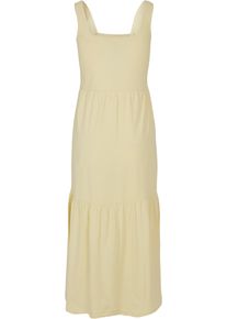 Urban Classics Damen Shirtkleid "Urban Classics Damen Ladies 7/8 Length Valance Summer Dress", gelb, klassisch, Gr. 5XL, unifarben, 100% Baumwolle,