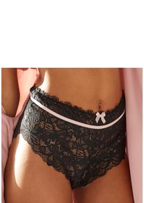 Nuance Damen Taillenslip, Gr. 32, schwarz, Microtouch, Obermaterial: 85% Polyamid, 15% Elasthan, Unterhosen, aus feiner, floraler Spitze, sexy Dessous
