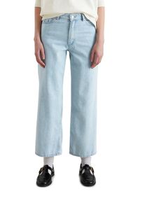 Marc O'Polo Damen Weite Jeans "made with Orange Fiber", blau, Gr. 29, MARC O'POLO DENIM, unifarben, Obermaterial: 78% Baumwolle, 22% Lyocell, Jeans