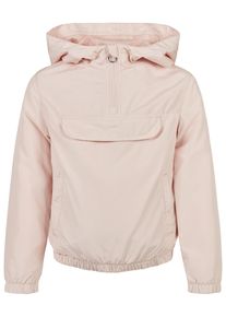 Urban Classics Mädchen Allwetterjacke "Urban Classics Damen Girls Basic Pullover Jacket", pink, casual, Gr. 158, unifarben, 100% Polyester, Jacken