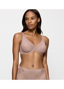 Triumph Damen Minimizer-BH "Wild Rose Sensation W01", Gr. 85, braun, Spitze, Obermaterial: 82% Polyamid, 18% Elasthan, feminin, BHs, verkleinert die