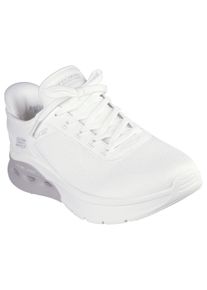 Skechers Herren Slip-On Sneaker "BOBS ARC WAVES 2.0", Gr. 43, weiß, Textil, Lederimitat, sportlich, Schuhe, Sneaker, Slipper, Freizeitschuh in