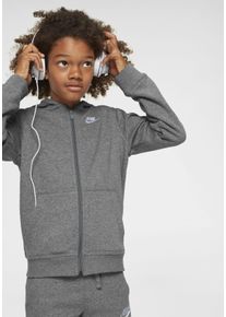 Nike Sportswear Kinder Kapuzensweatjacke "NSW HOODIE FZ CLUB - für Kinder", grau, sportlich, Gr. XS, Obermaterial: 80% Baumwolle, 20% Polyester,