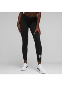Puma Damen Leggings "ESS LOGO LEGGINGS", schwarz, sportlich, Gr. XS, unifarben, Jersey, Obermaterial: 95% Baumwolle, 5% Elasthan, Hosen