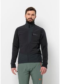Jack Wolfskin Herren Softshellweste "ALPSPITZE VEST M", grau, Gr. S, 1. OBERSTOFF 87% POLYESTER, 13% ELASTHAN 2. OBERSTOFF 90% POLYAMID, 10% ELASTHAN