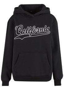 MISS TEE Damen Kapuzenpullover "Miss Tee California Ladies Fluffy Hoody", schwarz, casual, Gr. M, mehrfarbig, 70% Baumwolle, 30% Polyester, Pullover