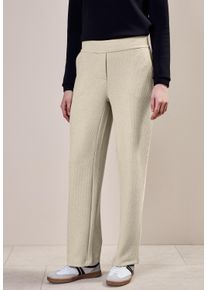 Cecil Damen Stoffhose, beige, casual, Gr. M, unifarben, Stoff, 79% Polyester, 14% Viskose, 5% Metallpolyester, 2% Elasthan, Hosen, High Waist