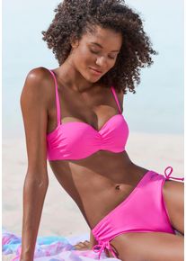 Venice Beach Damen Bikini-Hose "Lucky", pink, Gr. 36, Strukturmuster, Recycling-Polyamid, Badehosen, aus gerippter Strukturware